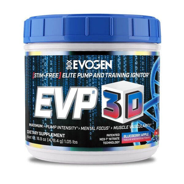 Evogen EVP 3D, mėlynių ir obuolių skonio – 478 g