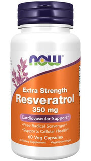 NOW Foods resveratrolis, ypač stiprus, 350 mg – 60 kapsulių