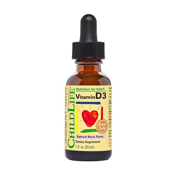 Child Life Vaikams skirtas vitaminas D3, natūralios uogos - 30 ml.