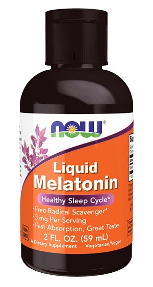NOW Foods skystas melatoninas – 59 ml.