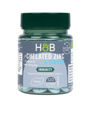 Holland & Barrett chelatinis cinko ir vario mišinys, 15 mg – 120 tablečių