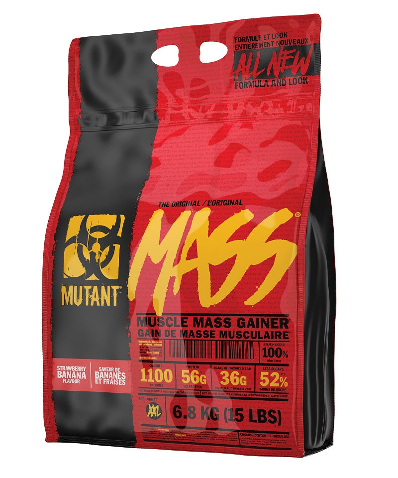 Mutant Mutant Mass, braškių ir bananų skonio – 6800 g