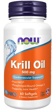 Produkto nuotrauka: NOW Foods Krill Oil, 500mg - 60 minkštųjų kapsulių