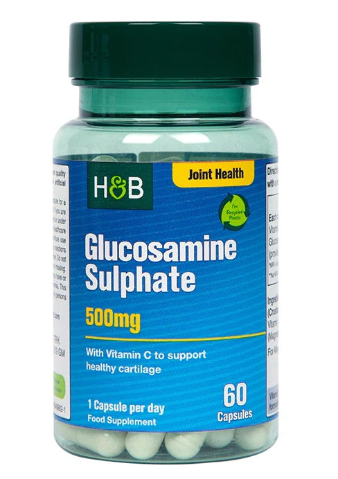 Holland & Barrett gliukozamino sulfatas, 500 mg – 60 kapsulių