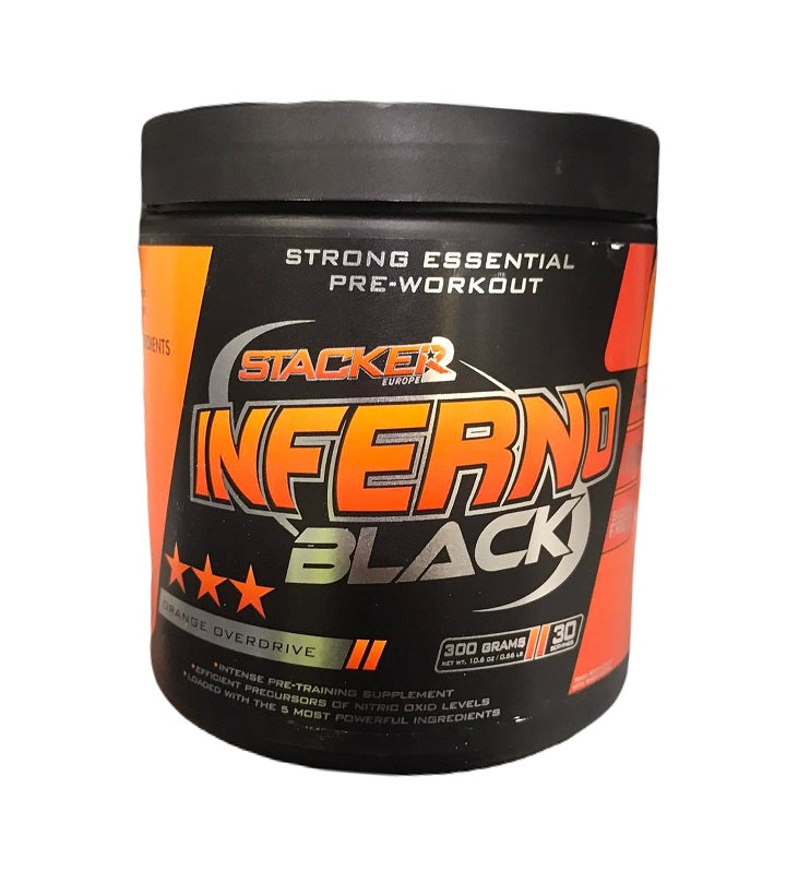 Stacker2 Europe Inferno juodos, oranžinės spalvos Overdrive – 300 g