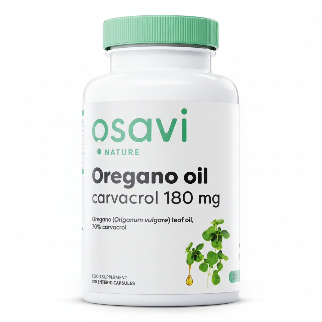 Produkto nuotrauka: Osavi Oregano Oil Carvacrol, 180mg - 120 enteric caps