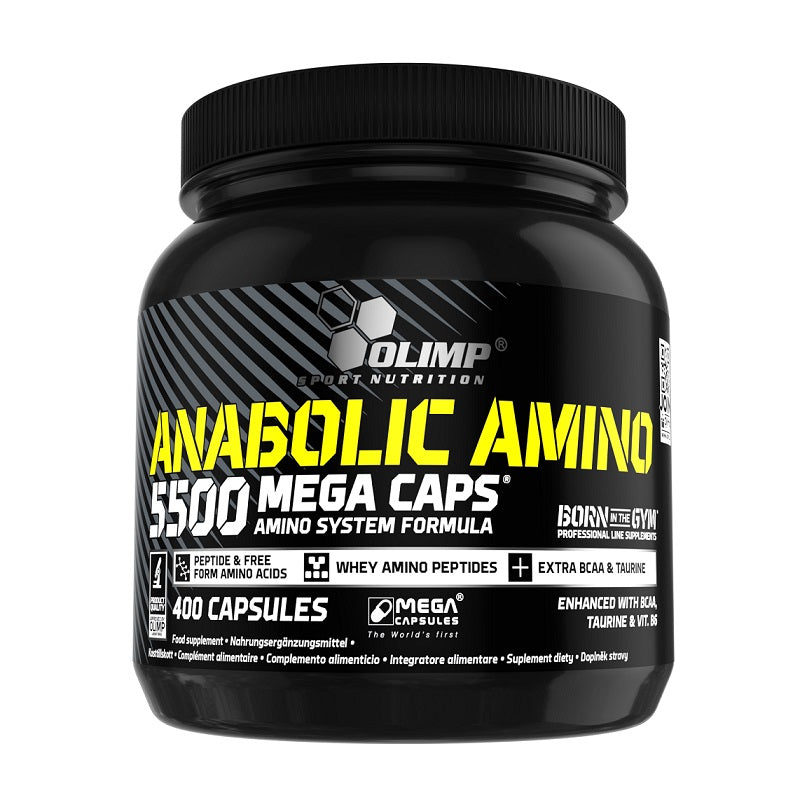 Olimp Nutrition Anabolic Amino 5500, Mega kapsulės - 400 kapsulių