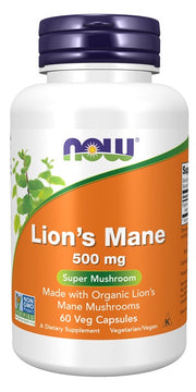 NOW Foods Lion's Mane, 500 mg – 60 kapsulių