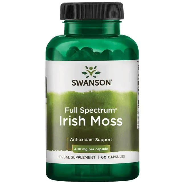 Swanson pilno spektro airiškos samanos, 400 mg – 60 kapsulių