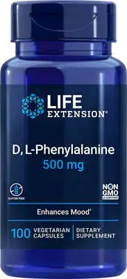 Life Extension D L - fenilalaninas, 500 mg - 100 kapsulių