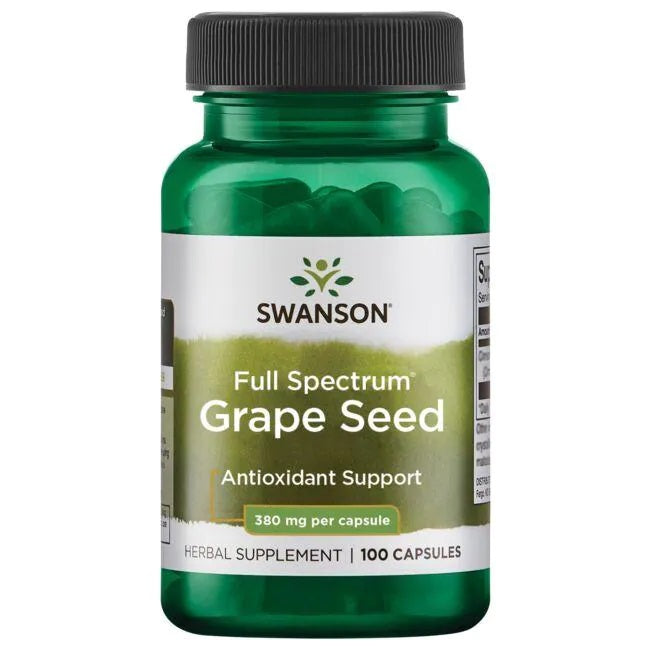 Swanson pilno spektro vynuogių sėklų ekstraktas, 380 mg – 100 kapsulių