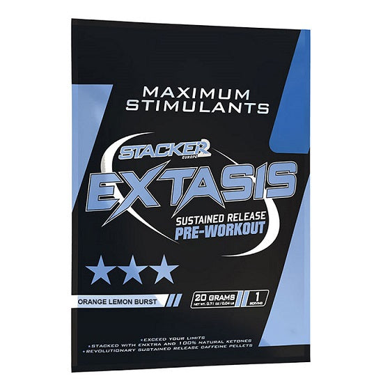 Stacker2 Europe Extasis, apelsinų ir citrinų skonio – 20 g (1 porcija)