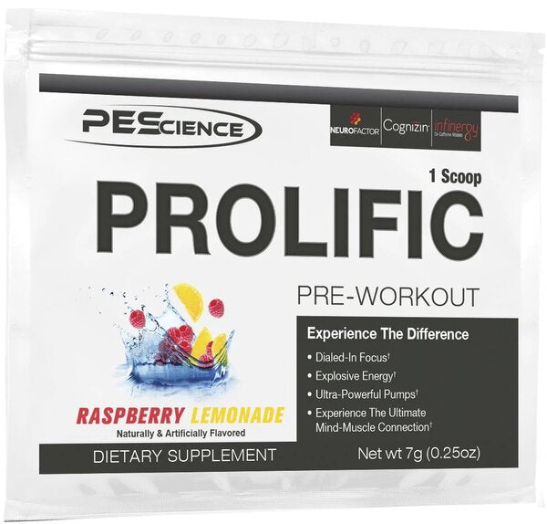 PEScience Prolific, aviečių limonadas – 7 g (1 porcija)