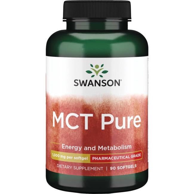 Swanson MCT Pure, 1000 mg – 90 kapsulių