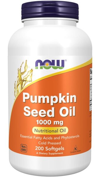 Produkto nuotrauka: NOW Foods Pumpkin Seed Oil, 1000mg - 200 minkštųjų kapsulių
