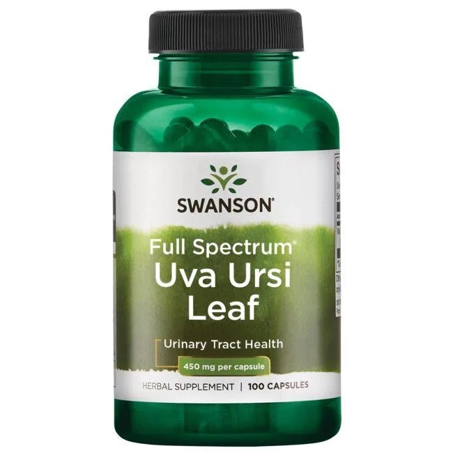 Swanson plataus spektro uvos ursi lapai, 450 mg – 100 kapsulių