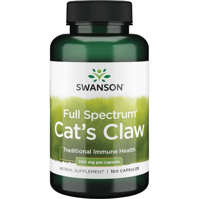 Swanson katės letena, 500 mg – 100 kapsulių