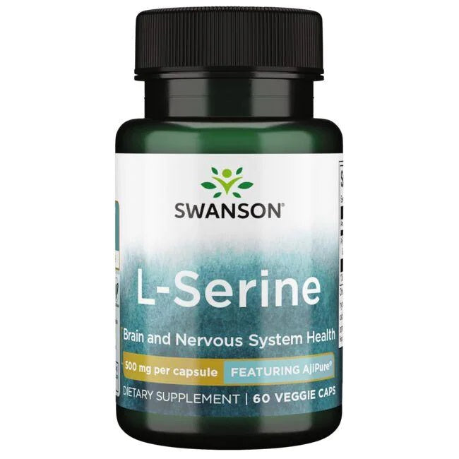 Swanson L - serinas, 500 mg – 60 kapsulių