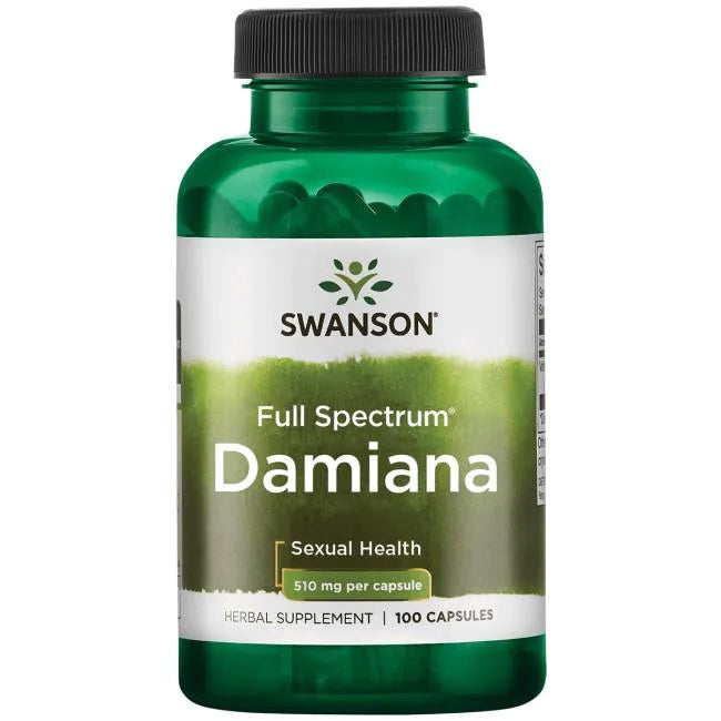 Swanson Damiana, 510 mg – 100 kapsulių