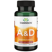 Swanson vitaminai A ir D – 250 kapsulių