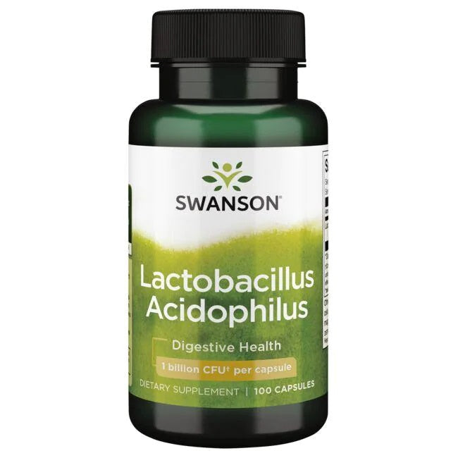 Swanson Lactobacillus Acidophilus, 1 milijardas KFV – 100 kapsulių