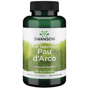 Swanson pilno spektro Pau d'Arco, 500 mg – 100 kapsulių