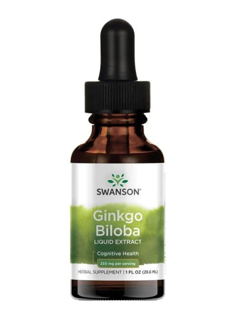 Swanson ginkmedžio skystasis ekstraktas, 250 mg – 29,6 ml.