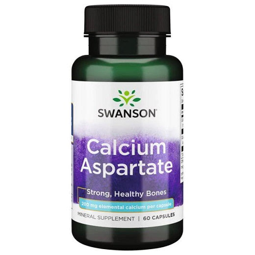 Swanson kalcio aspartatas, 200 mg elementinio kalcio – 60 kapsulių