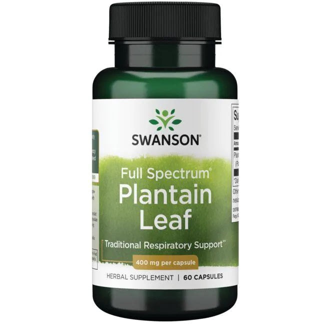 Swanson plataus spektro gysločių lapai, 400 mg – 60 kapsulių