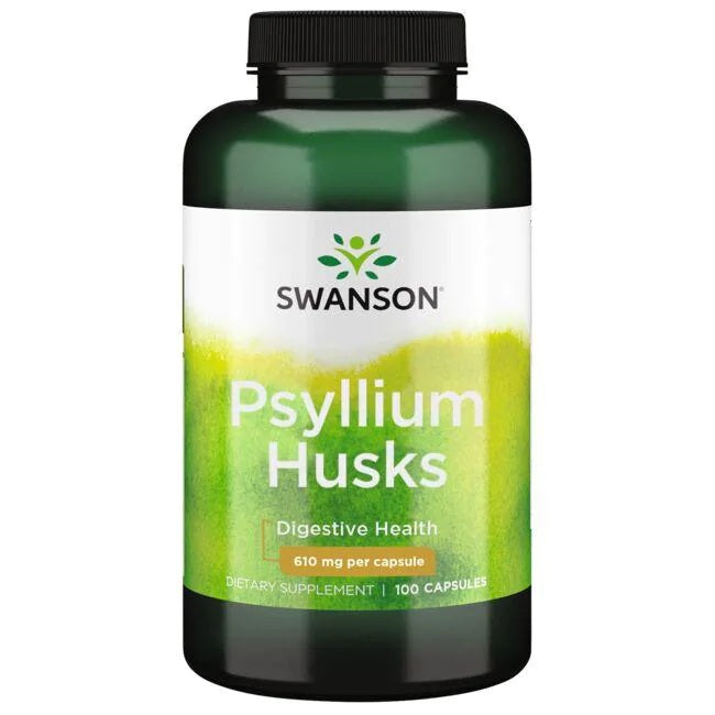 Swanson Psyllium Husks, 610 mg – 100 kapsulių