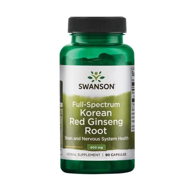 Swanson pilno spektro korėjietiško raudonojo ženšenio šaknis, 400 mg – 90 kapsulių