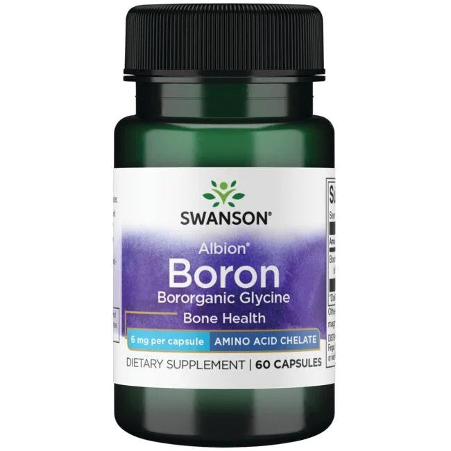 Swanson Albion boro glicinas, 6 mg – 60 kapsulių