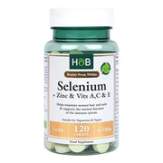 Holland & Barrett selenas + cinkas ir vitaminai A, C ir E, 100 mcg – 120 tablečių