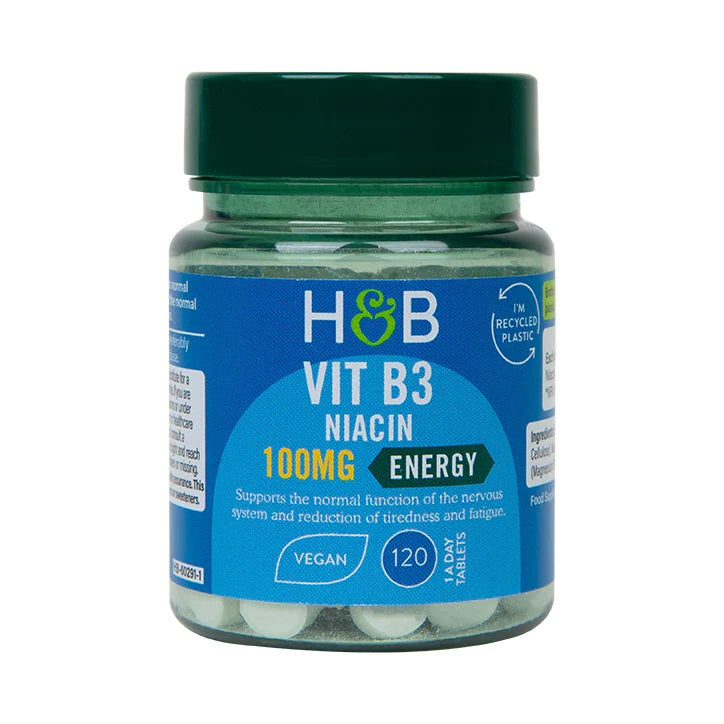 Holland & Barrett vitaminas B3, 100 mg – 120 tablečių