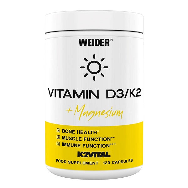 Weider Vitaminas D3/K2 + Magnis - 120 kaps