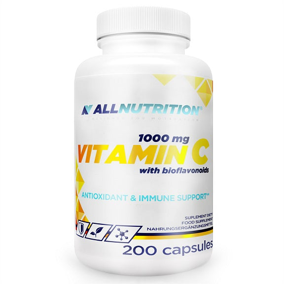 Allnutrition vitaminas C su bioflavonoidais, 1000 mg – 200 kapsulių