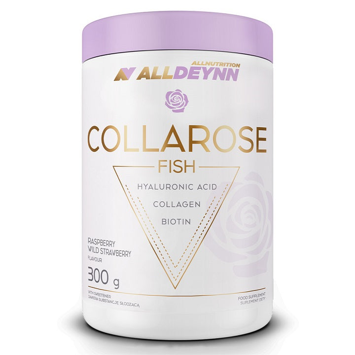 Allnutrition AllDeynn žuvies ir aviečių, laukinių braškių skonio gėrimas Collarose Fish, 300 g