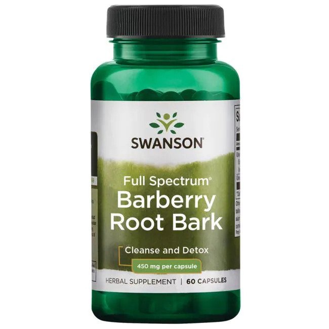 Swanson pilno spektro raugerškio šaknų žievė, 450 mg – 60 kapsulių