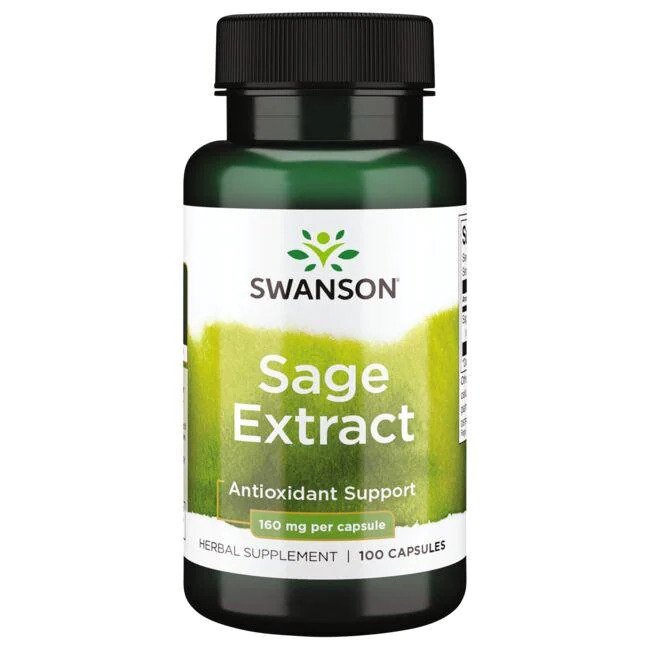 Swanson šalavijų ekstraktas, 160 mg – 100 kapsulių