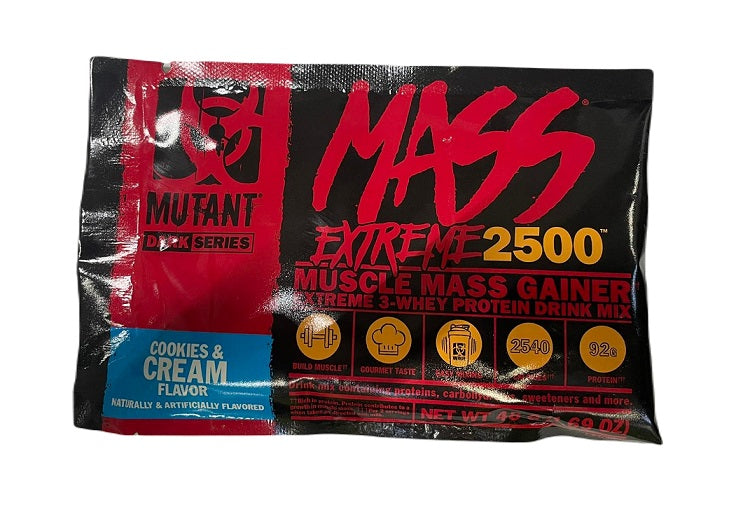 Mutant Mutant Mass Extreme 2500, sausainių ir grietinėlės skonio - 48 g (1 porcija)