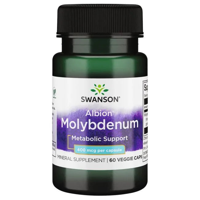 Swanson Albion molibdenas, 400 mcg – 60 kapsulių