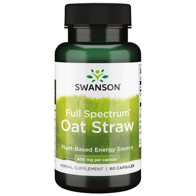 Swanson pilno spektro avižiniai šiaudeliai, 400 mg – 60 kapsulių