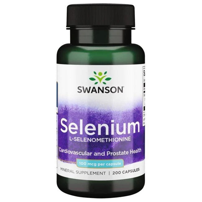Swanson selenas, 100 mcg – 200 kapsulių