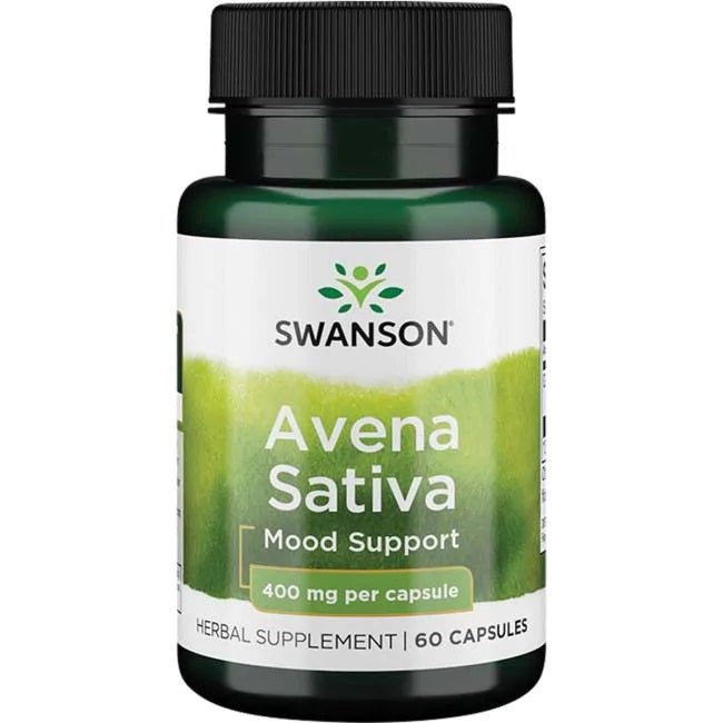Swanson Avena Sativa, 400 mg – 60 kapsulių