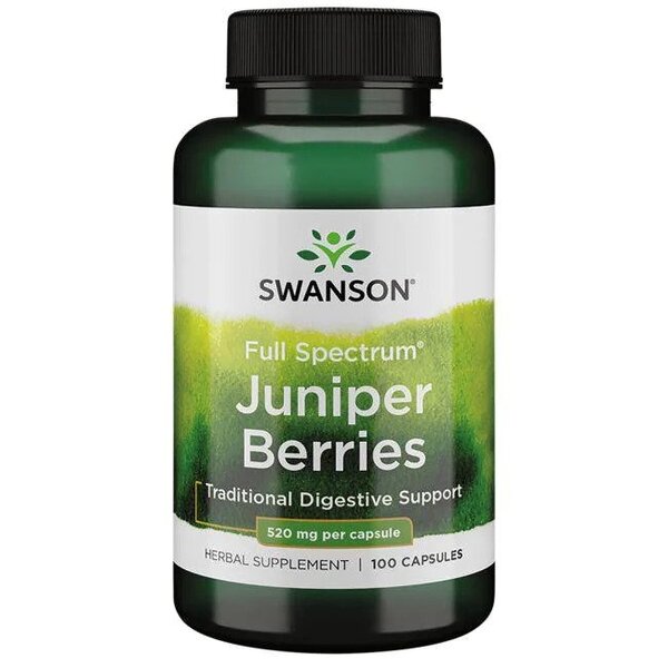 Swanson pilno spektro kadagio uogos, 520 mg – 100 kapsulių