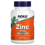 NOW Foods cinko, 50 mg – 250 tablečių