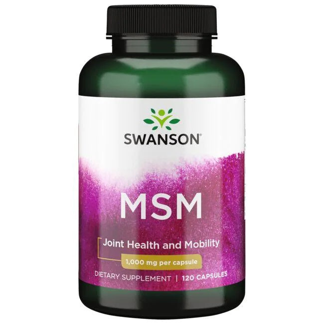 Swanson MSM, 1000 mg – 120 kapsulių
