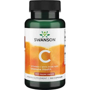 Swanson vitaminas C su erškėtuogių ekstraktu, 500 mg – 100 kapsulių
