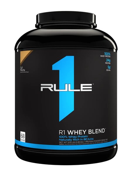 Rule One R1 išrūgų mišinys, Cafe Mocha – 2280 g