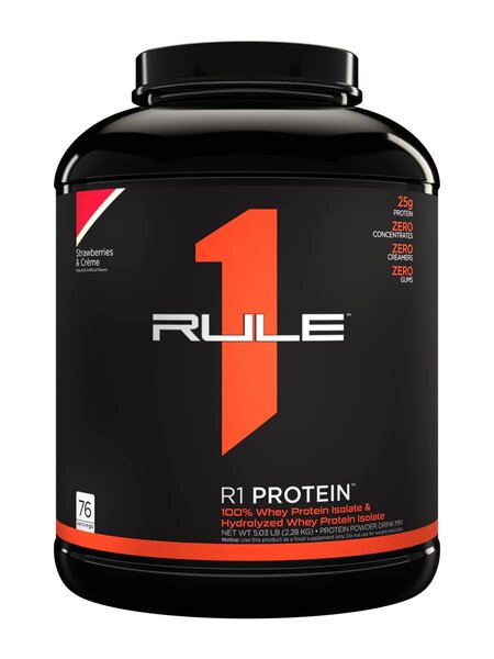 Rule One R1 baltyminis šokoladas su braškėmis ir kremu - 2280 g
